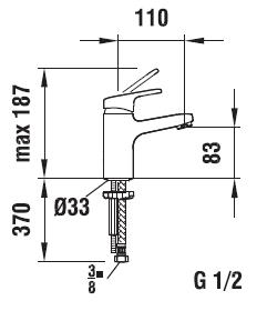 Náhled Citypro - umyvadlová stojánková páková baterie, výtok 11 cm, bez automatické výpusti
