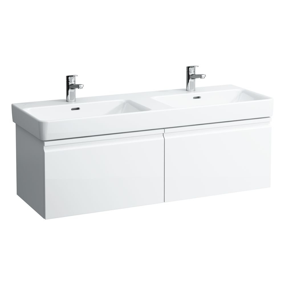 Laufen Pro S - skříňka 126x45 pod dvojumyvadlo H814968, bílá lesklá