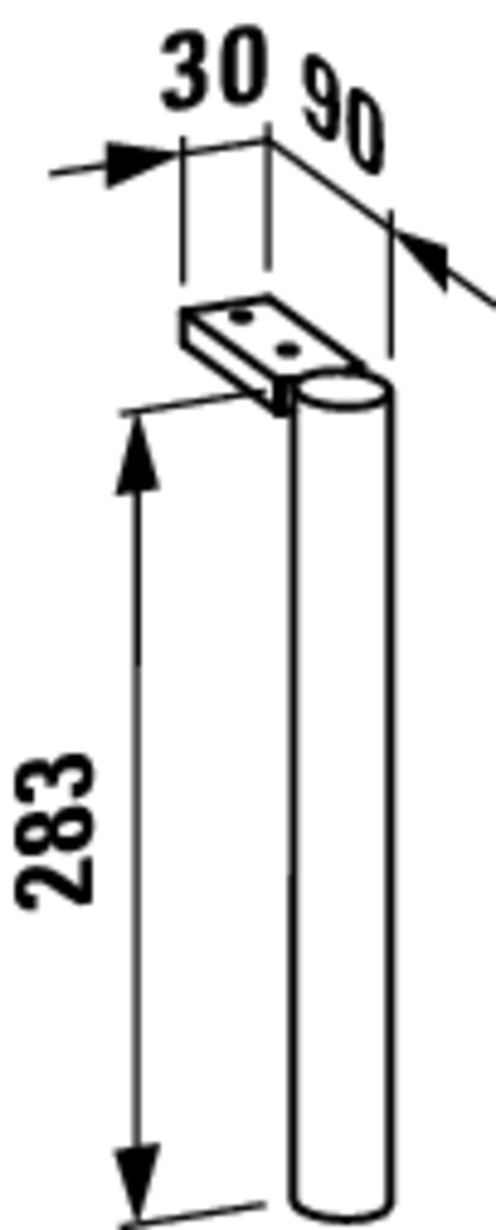 Náhled Nožky 28,3 cm pro skříňky s umyvadly Pro S