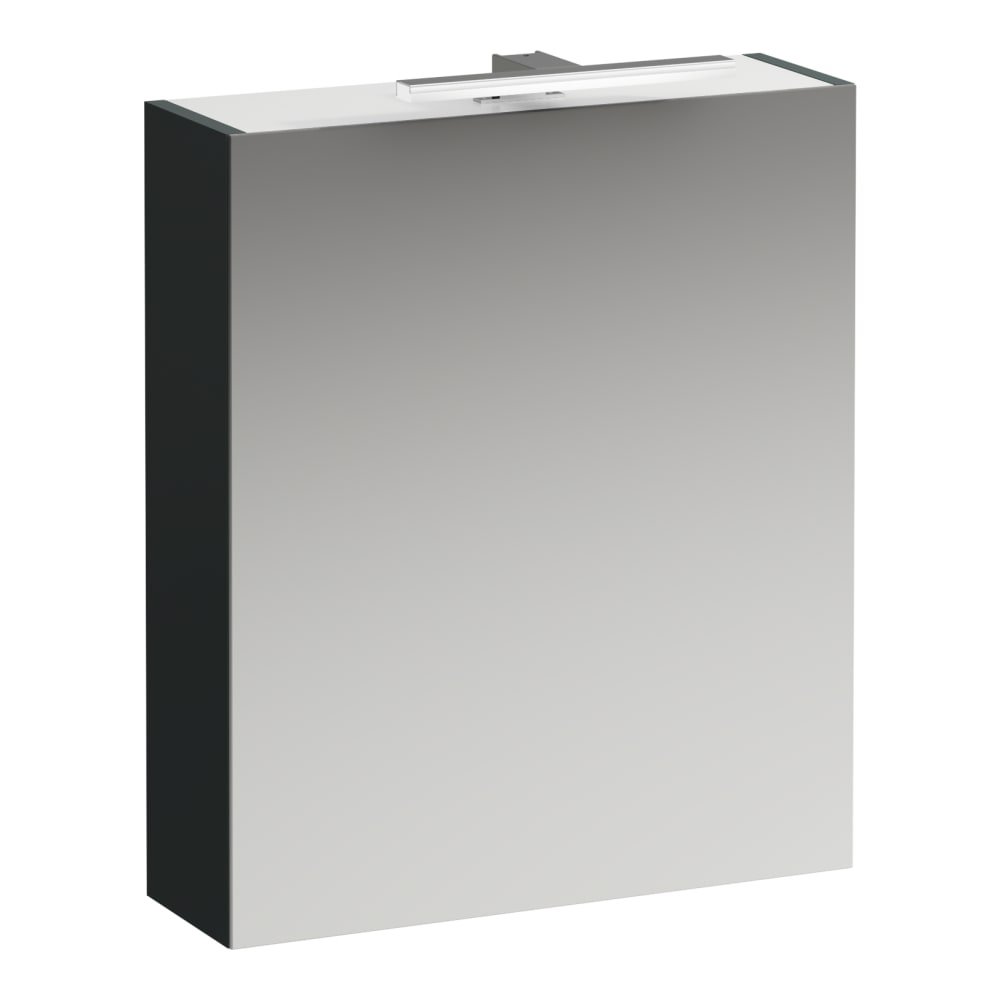 Base - zrcadlová skříňka 60x70 pravá s osvětlením a zásuvkou, šedá traffic H4027521102661