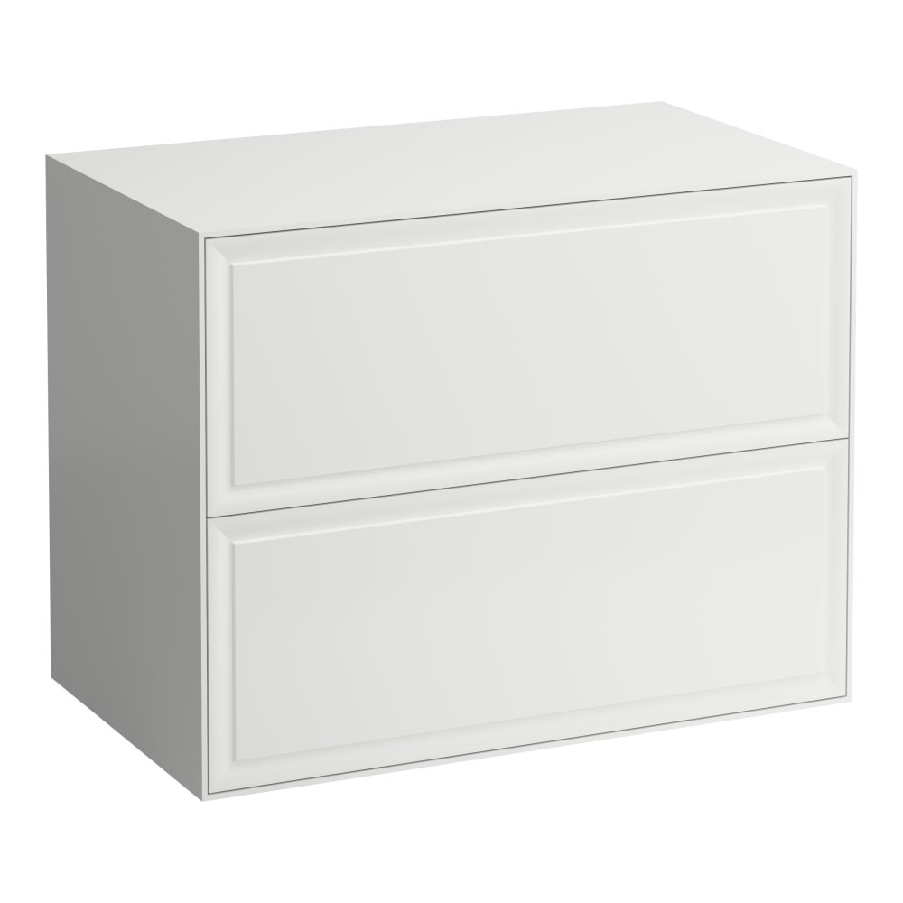 The New Classic - skříňka 78x45, bez výřezu, 2 zásuvky, bílá lesklá