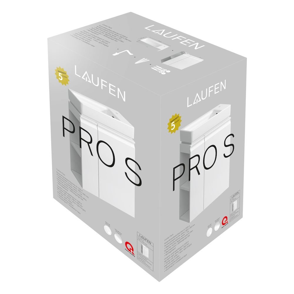 Laufen Pro S - skříňka včetně umývátka 48 cm, baterie vpravo, bílá lesklá
