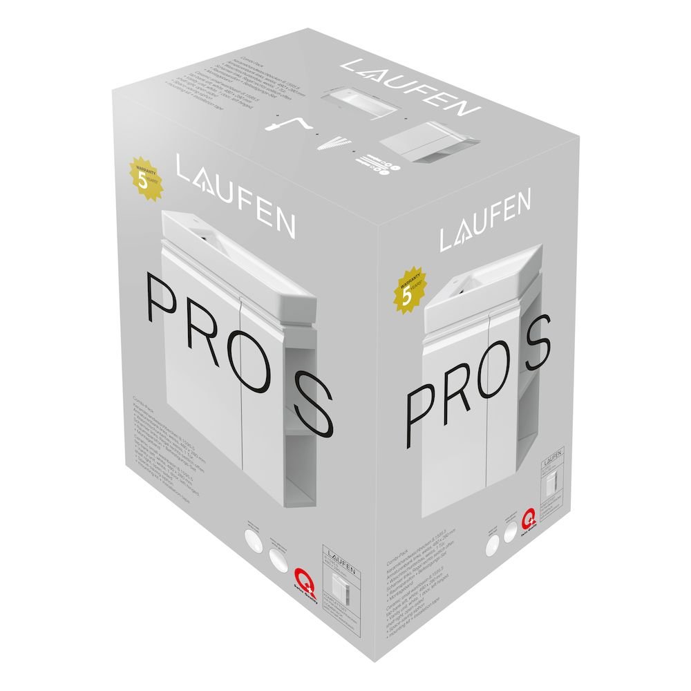 Laufen Pro S - skříňka včetně umývátka 48 cm, baterie vlevo, bílá lesklá