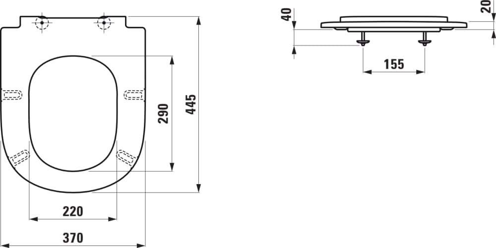 Náhled Lua - klozetové sedátko, bez poklopu