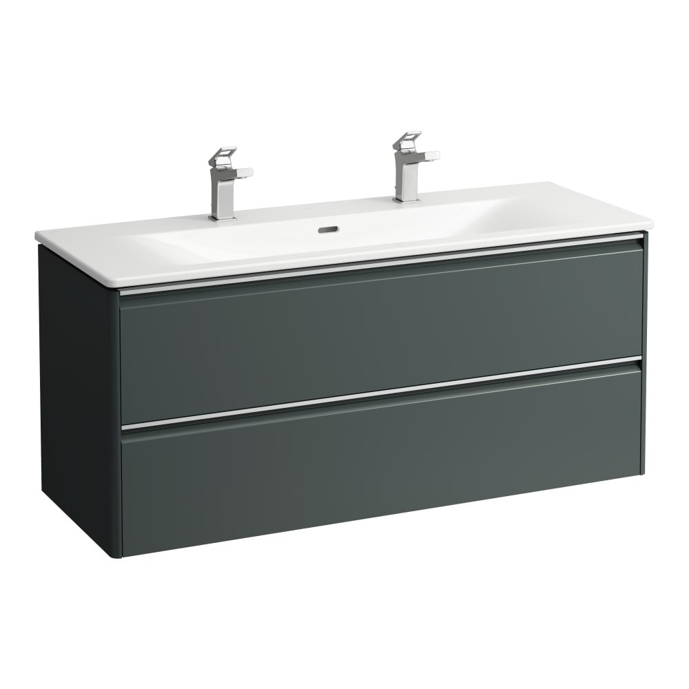 Laufen Palace - skříňka 120x45 včetně umyvadla, 2 otvory pro baterie, šedá traffic H8607092661071