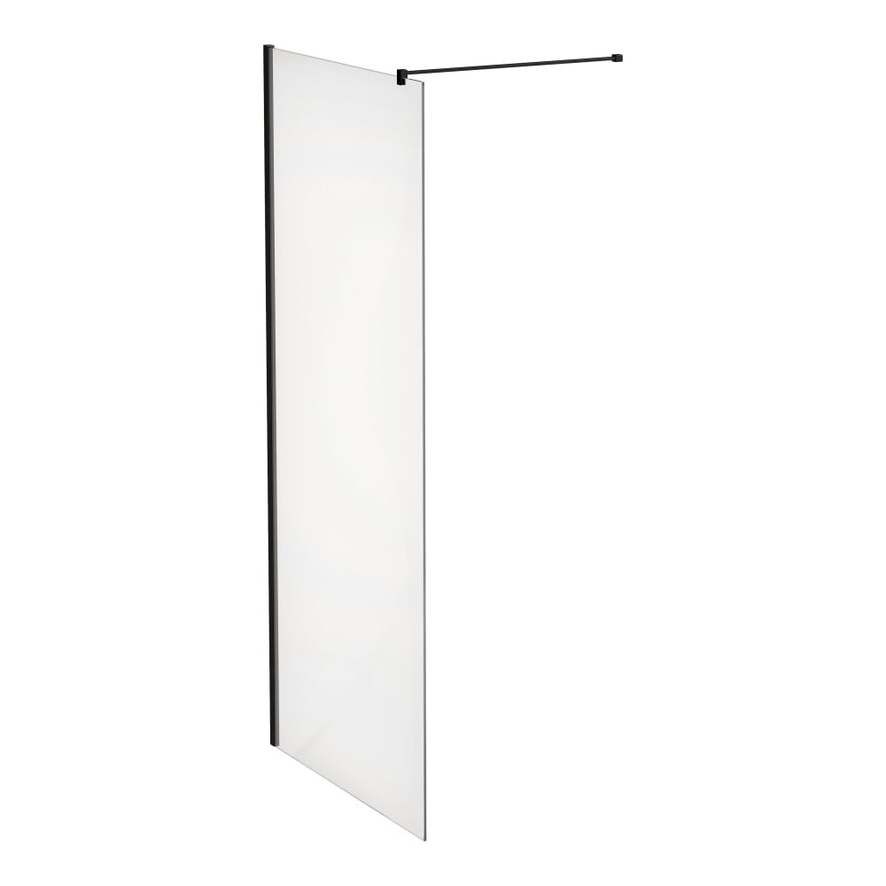 Laufen Pro - sprchová zástěna Walk-In 90x200, s upevňovacími prvky, pro sprchové vaničky do šířky 100 cm, černý H2609504500001