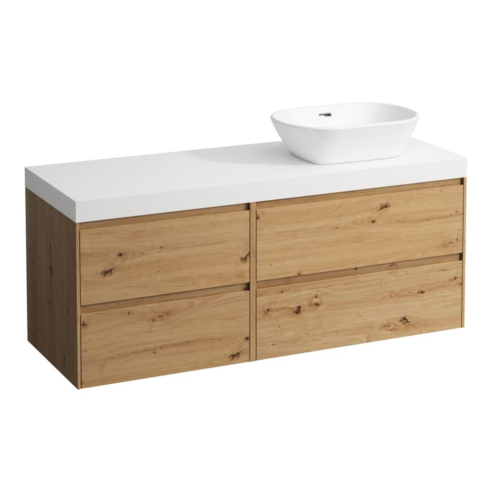 Náhled Lani - modulární sestava 140 cm, výřez vpravo, se 4 zásuvkami: zásuvkový element 80 vpravo+zásuvkový element 60 vlevo, bílá matná