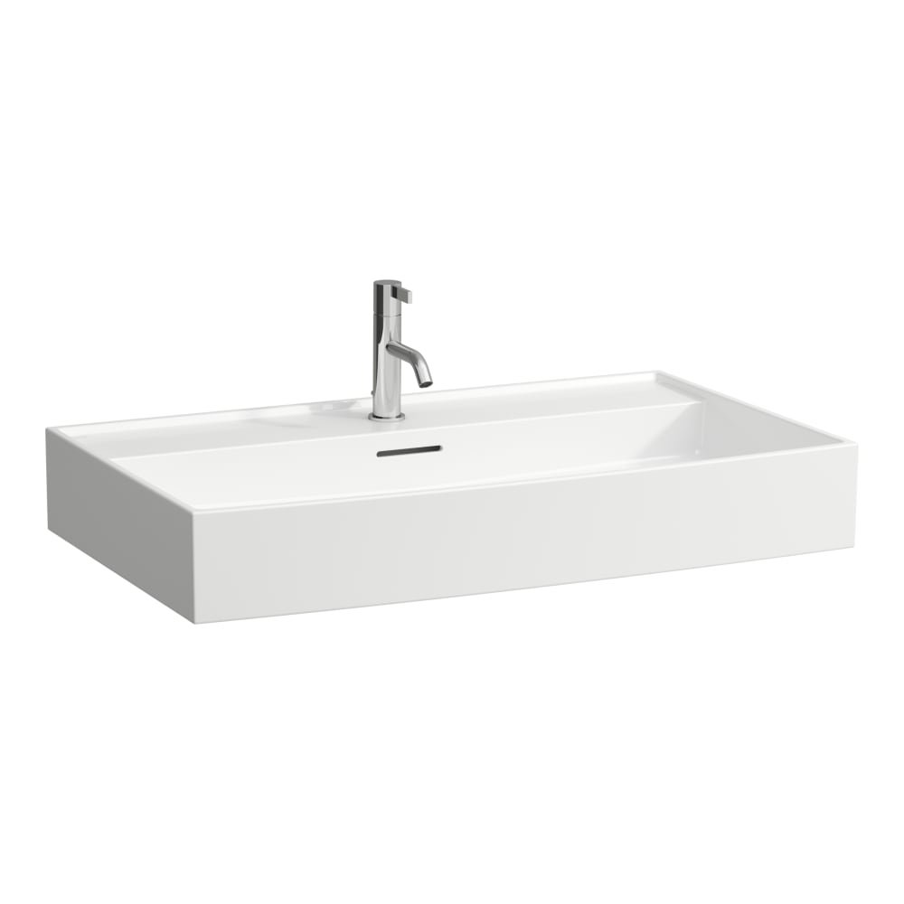 Kartell by Laufen - umyvadlo 80x46, otvor pro baterii, přepad
