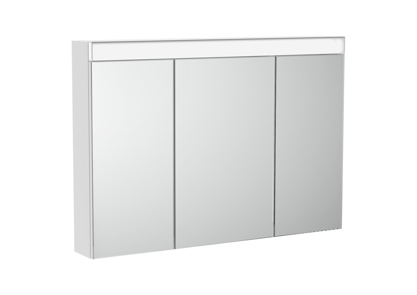 Eidos - zrcadlová skříňka s integrovaným LED osvětlením a zásuvkou 100x80 cm