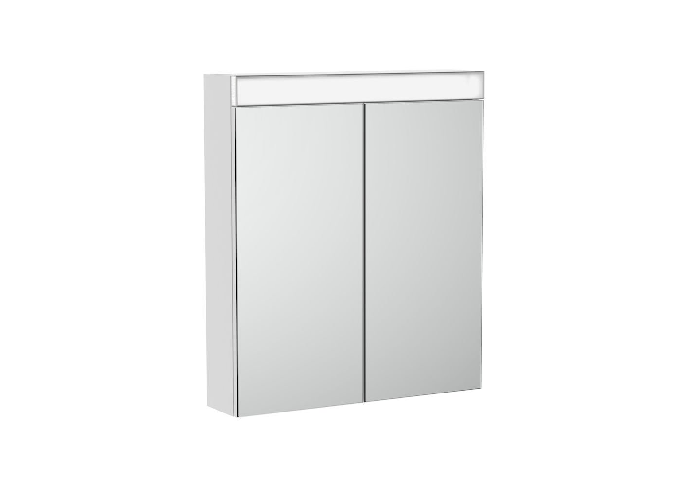 Eidos - zrcadlová skříňka s integrovaným LED osvětlením a zásuvkou 60x80 cm