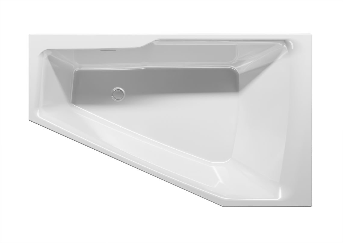 Vana Riho Rethink Space Fall 160 L - 160x75, výška okraje 2 cm, napouštění přepadem