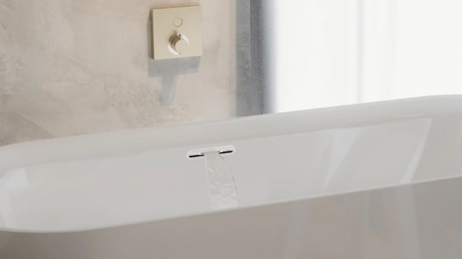 Náhled Vana Riho Rethink Cubic Fall 180 - 180x90, napouštění přepadem