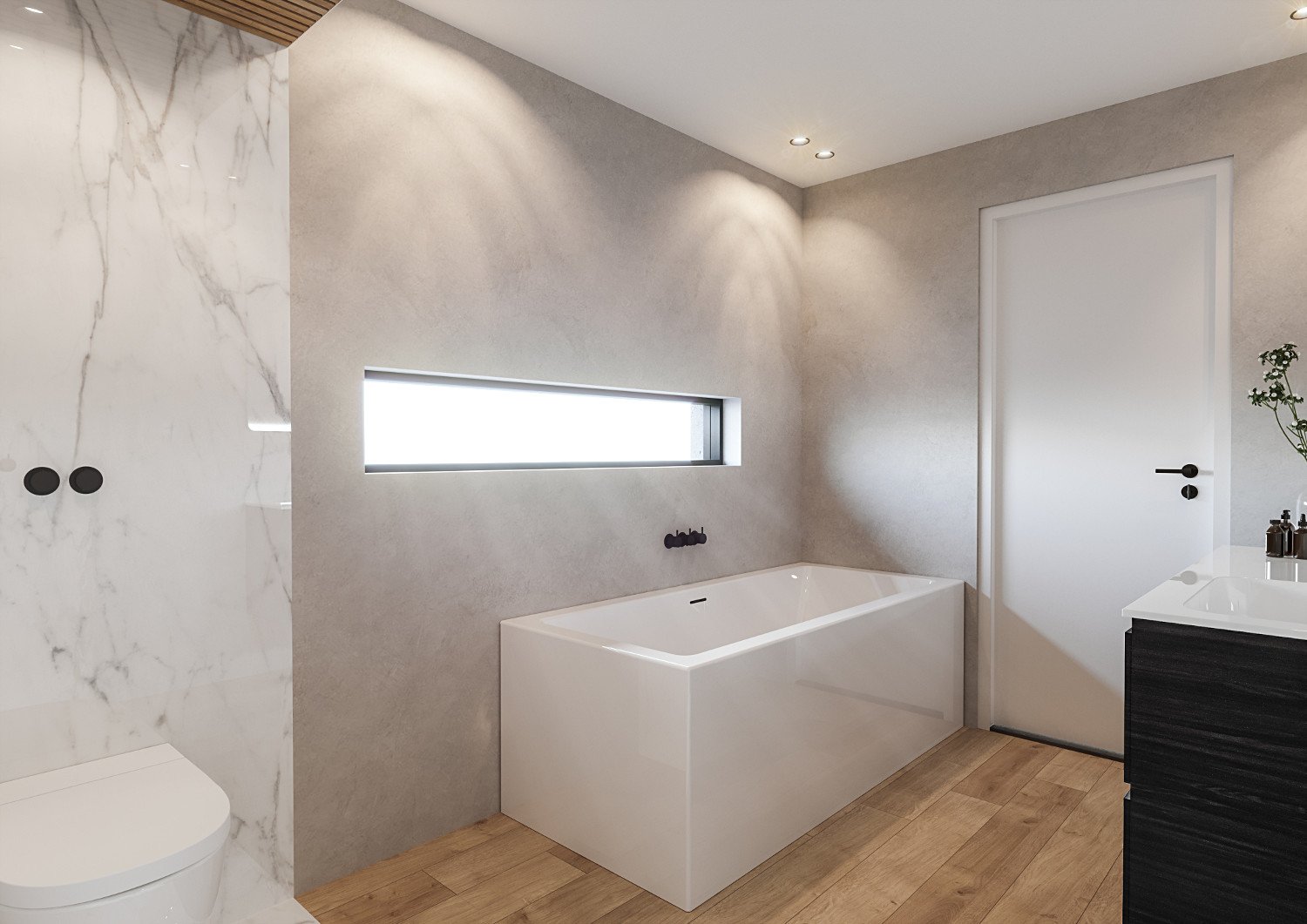 Vana Riho Rethink Cubic Fall Plug & Play Corner 190 L - 190x90, napouštění přepadem