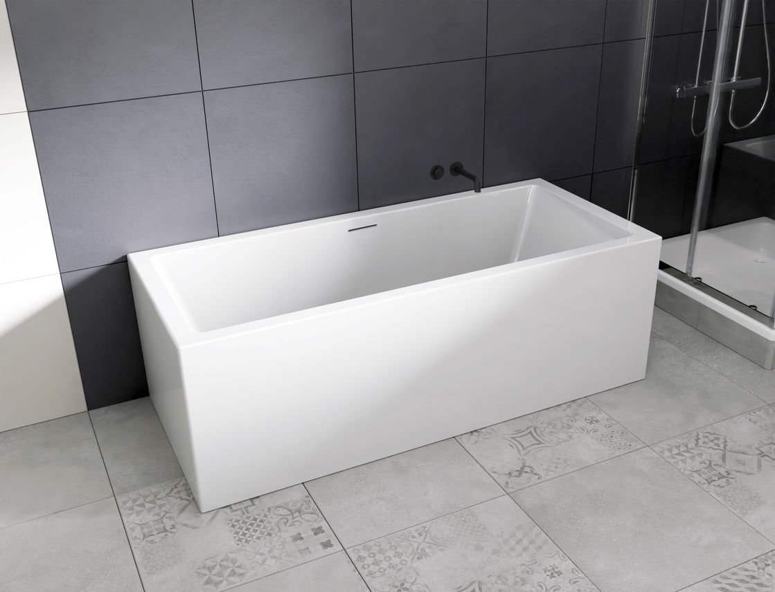 Vana Riho Rethink Cubic Fall Plug & Play Back2wall 180 - 180x80, napouštění přepadem