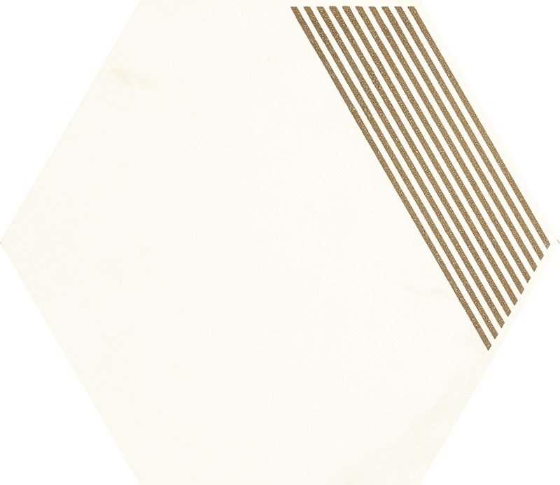 Calacatta hexagon B mat - dlaždice dekor šestihran 17,1x19,8 bílá matná 153286