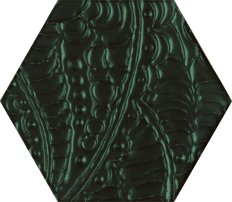 Urban Colours green inserto szklane heksagon - obkládačka inzerto sklo 19,8x17,1 zelená 157765
