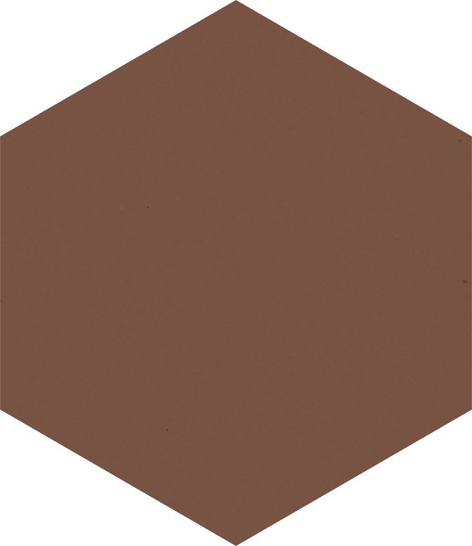 Modernizm brown - dlaždice šestihran rektifikovaná 19,8x17,1 hnědá 157274