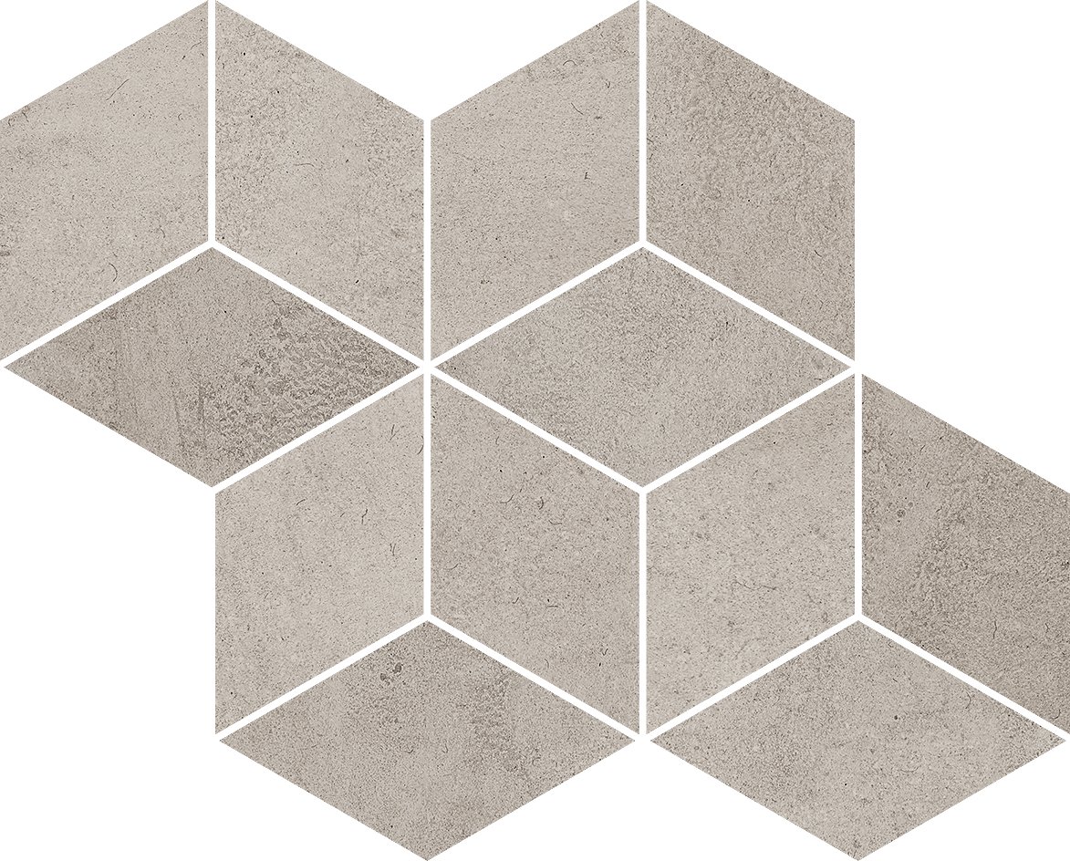 Pure City grys mozaika prasowana romb hexagon - obkládačka mozaika 23,8x20,5 šedá 157719