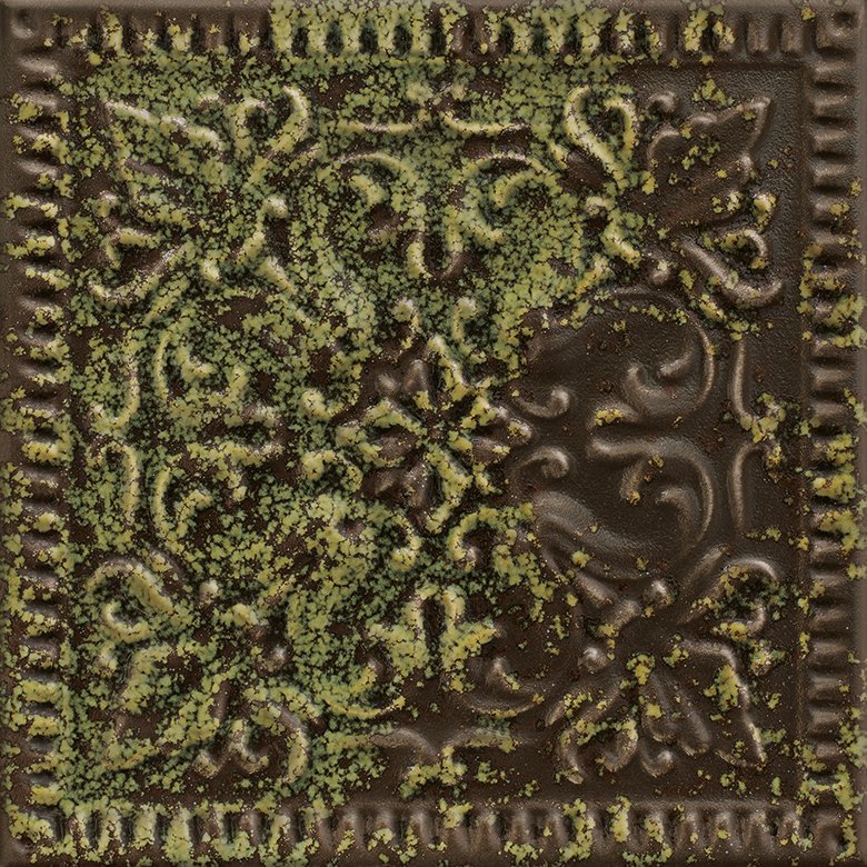 Green Philosophy graphite inserto struktura mix - obkládačka inzerto 19,8x19,8 zelená 165023