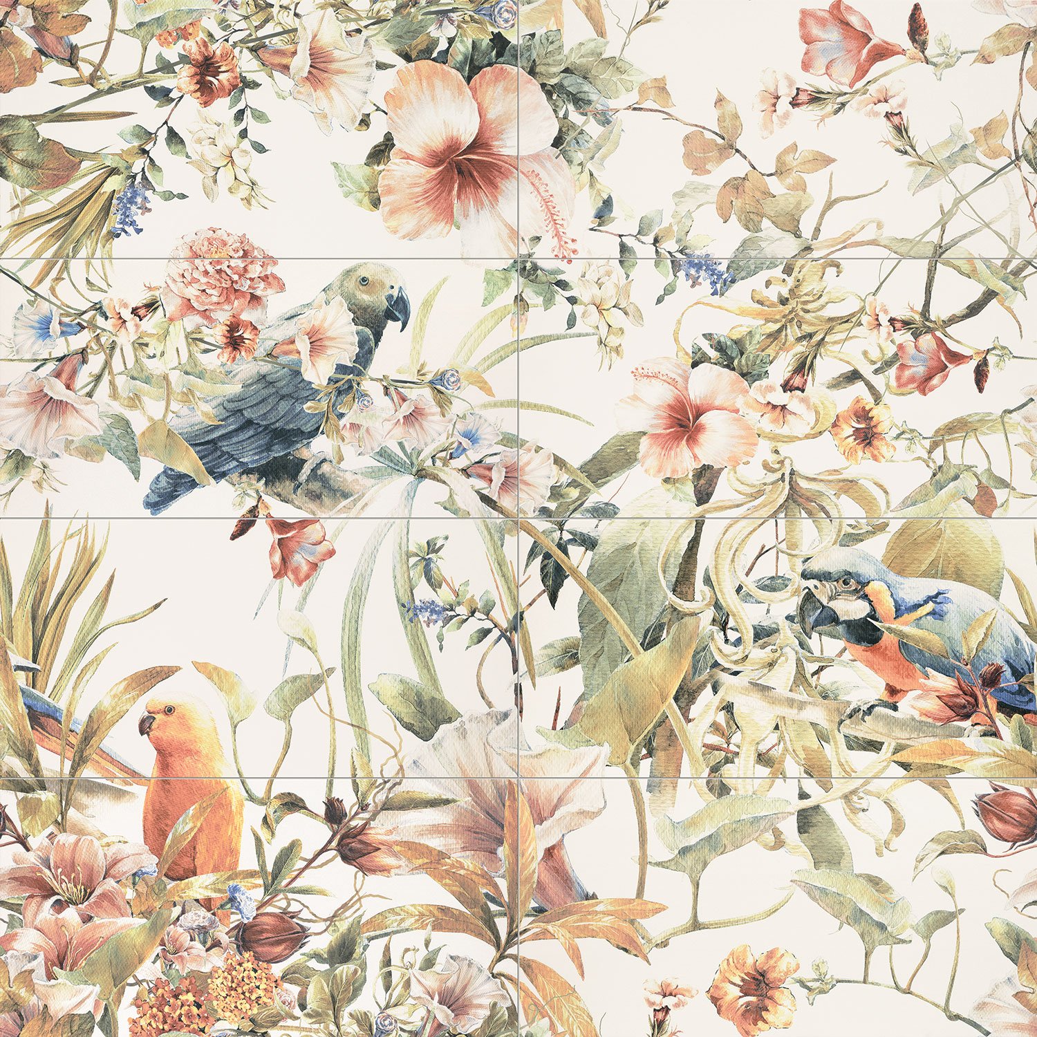 Modern Pearl parrots - obkládačka inzerto set 119,8x119,8
