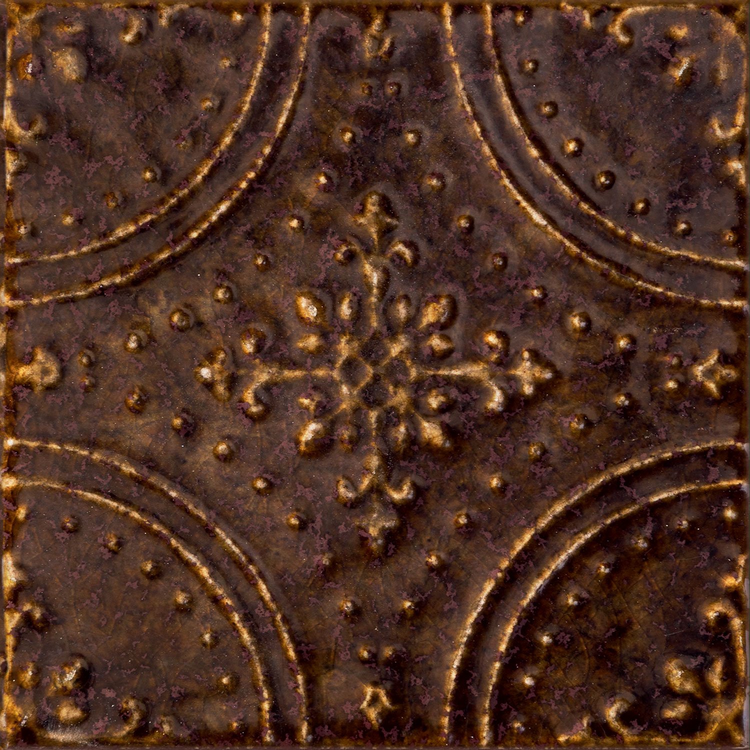 Tubadzin Tinta brown - obkládačka inzerto 14,8x14,8 hnědá 6004324, cena za 1.000 ks