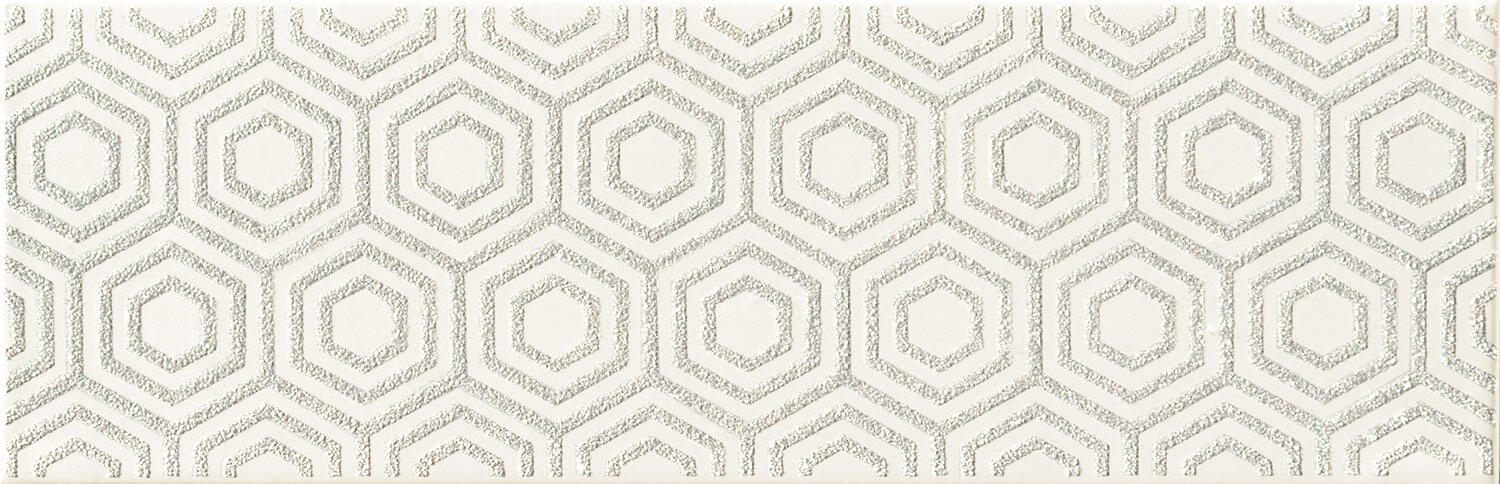 Burano bar white A - obkládačka inzerto 7,8x23,7 bílá