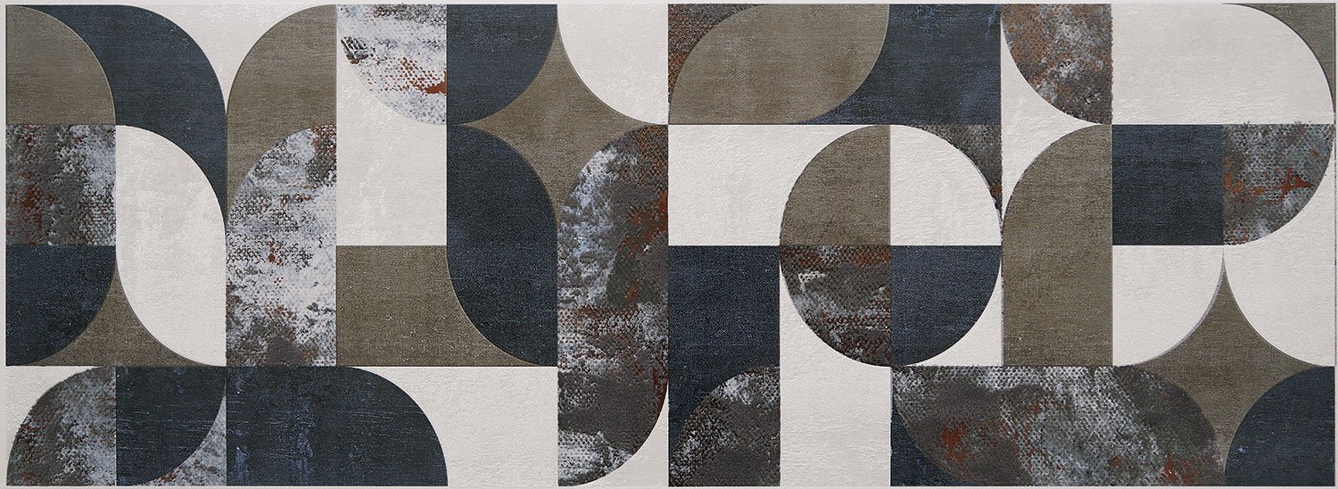 Grunge taupe dekor - obkládačka inzerto 32,8x89,8 šedá