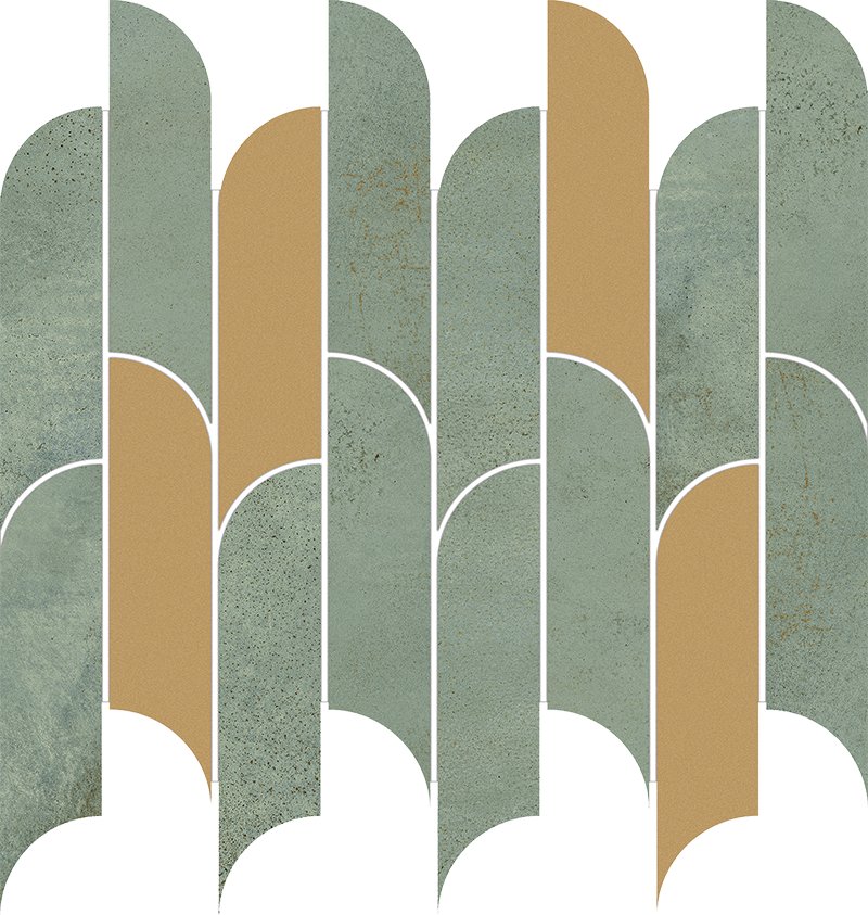 Tissue green mozaika scienna - obkládačka mozaika 29,8x27,2 zelená 6005378