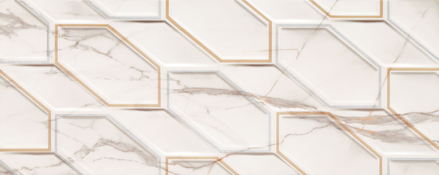 Dorado Stone dekor scienny - obkládačka inzerto 29,8x74,8 bílá