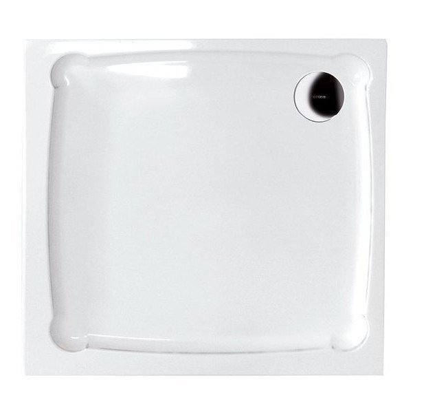 Gelco Sprchová vanička Diona - litý mramor - čtvercová 90x90 cm, bílá hladká GD009