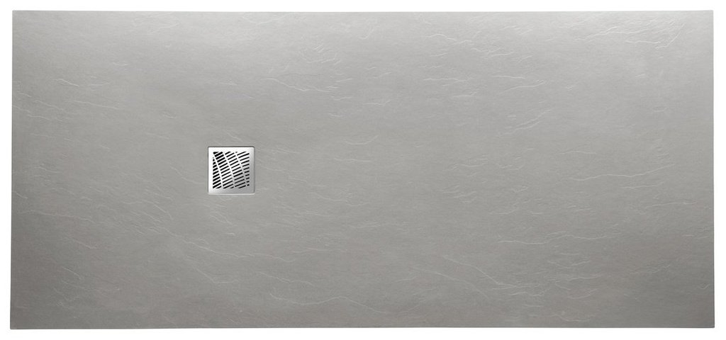 Gelco Sprchová vanička Mitia - litý mramor - obdélníková řezatelná 140x90 cm, šedá profilovaná PMS14090