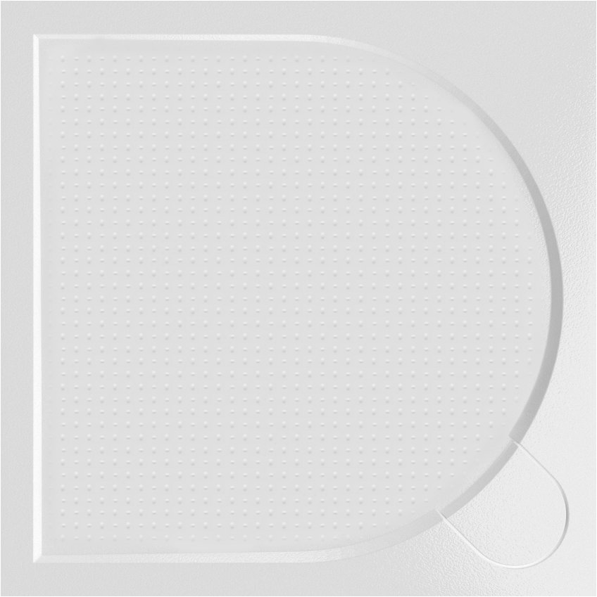 Gelco Sprchová vanička Larca - litý mramor - čtvercová 100x100 cm, bílá profilovaná PL001