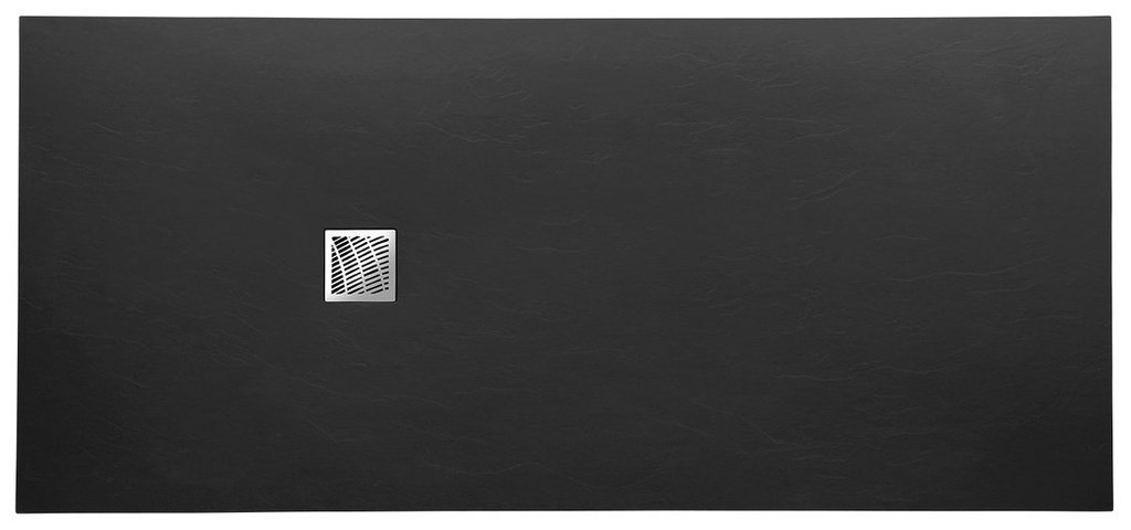 Gelco Sprchová vanička Mitia - litý mramor - obdélníková řezatelná 120x70 cm, černá profilovaná PMC12070