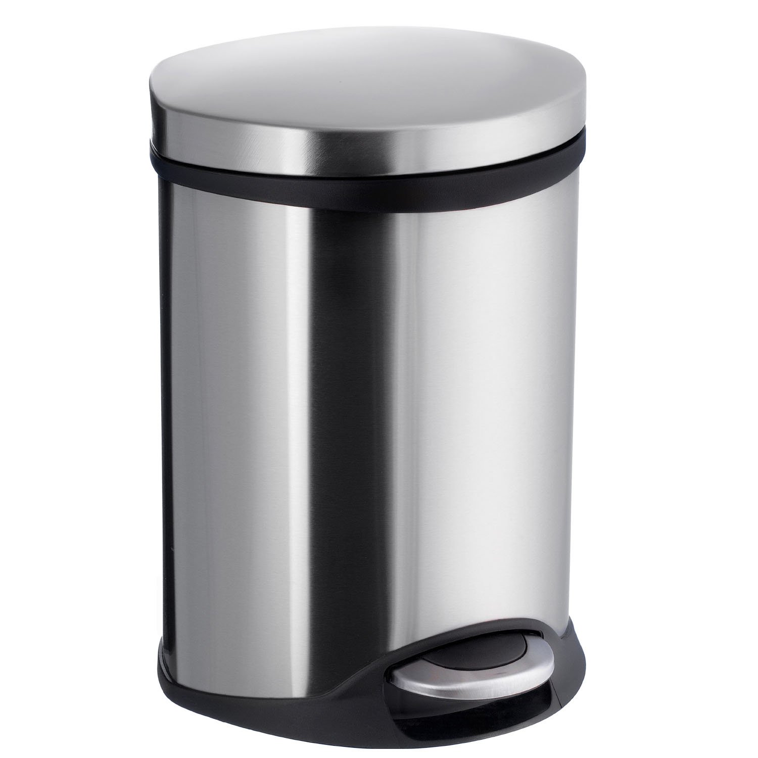 Outline Lite - odpadkový koš 6l, softclose dovírání, kartáčovaná nerezová ocel.