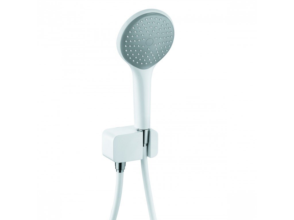 Freshline - připojovací kolínko s držákem sprchy, ruční sprcha 1-polohová, hadice 125 cm, bílá 6787091-00