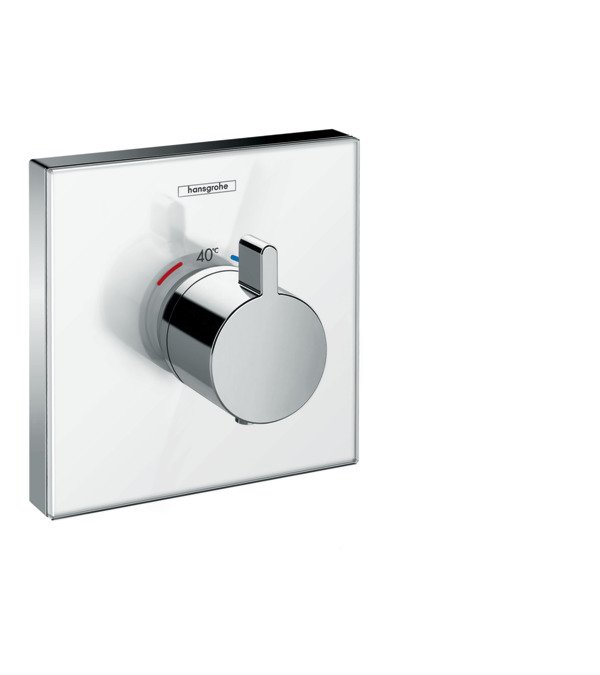 ShowerSelect Glass termostat HighFlow pod omítku, bílá/chrom 15734400