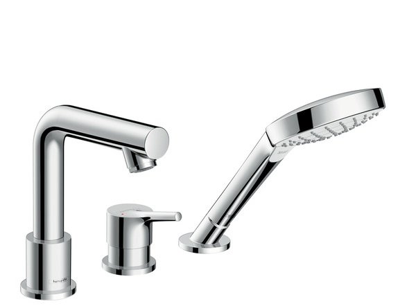 Hansgrohe Talis S - tříotvorová páková baterie na okraj vany se sadou Secuflex 72416000