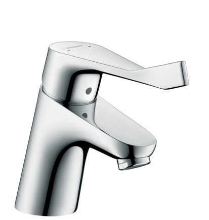 Hansgrohe Focus Care - páková umyvadlová baterie 70 s prodlouženou rukojetí a odtokovou soupravou s táhlem 31910000