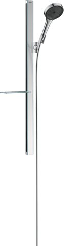 Hansgrohe Rainfinity sprchová sada 130 3jet EcoSmart s tyčí 90 cm a poličkou na mýdlo 27672000