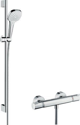 Hansgrohe Croma Select E Vario sprchová souprava na stěnu s termostatem Ecostat Comfort a sprchovou tyčí 90 cm 27082400