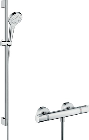 Croma Select S Vario sprchová souprava na stěnu s termostatem Ecostat Comfort a sprchovou tyčí 90 cm