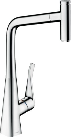 Hansgrohe Metris Select M71 - kuchyňská páková baterie 320, vytahovatelný výtok, 1jet, sBox 73803000