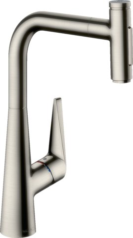 Hansgrohe Talis Select M51 - kuchyňská páková baterie 300, vytahovatelná sprška, 2jet, sBox, nerez 73867800