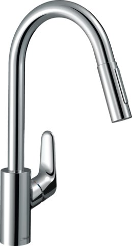 Focus M41 - kuchyňská páková baterie 240, vytahovatelná sprška, 2jet, sBox