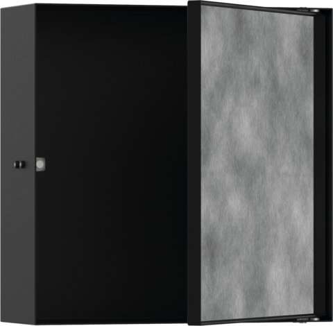 XtraStoris Rock - výklenek do stěny s dvířky pro obklady 300/300/100, matná černá 56085670