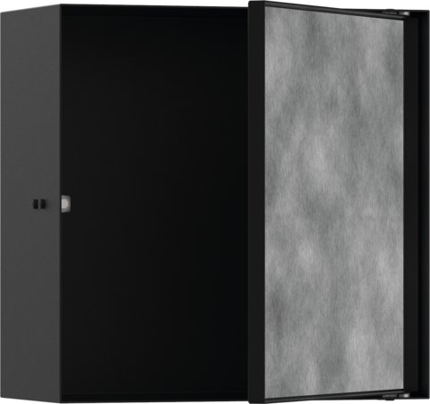 XtraStoris Rock - výklenek do stěny s dvířky pro obklady 300/300/140, matná černá 56091670