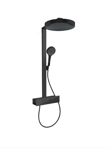 Hansgrohe Rainfinity Showerpipe 360 1jet s termostatem ShowerTablet 350, černá mat 26853670
