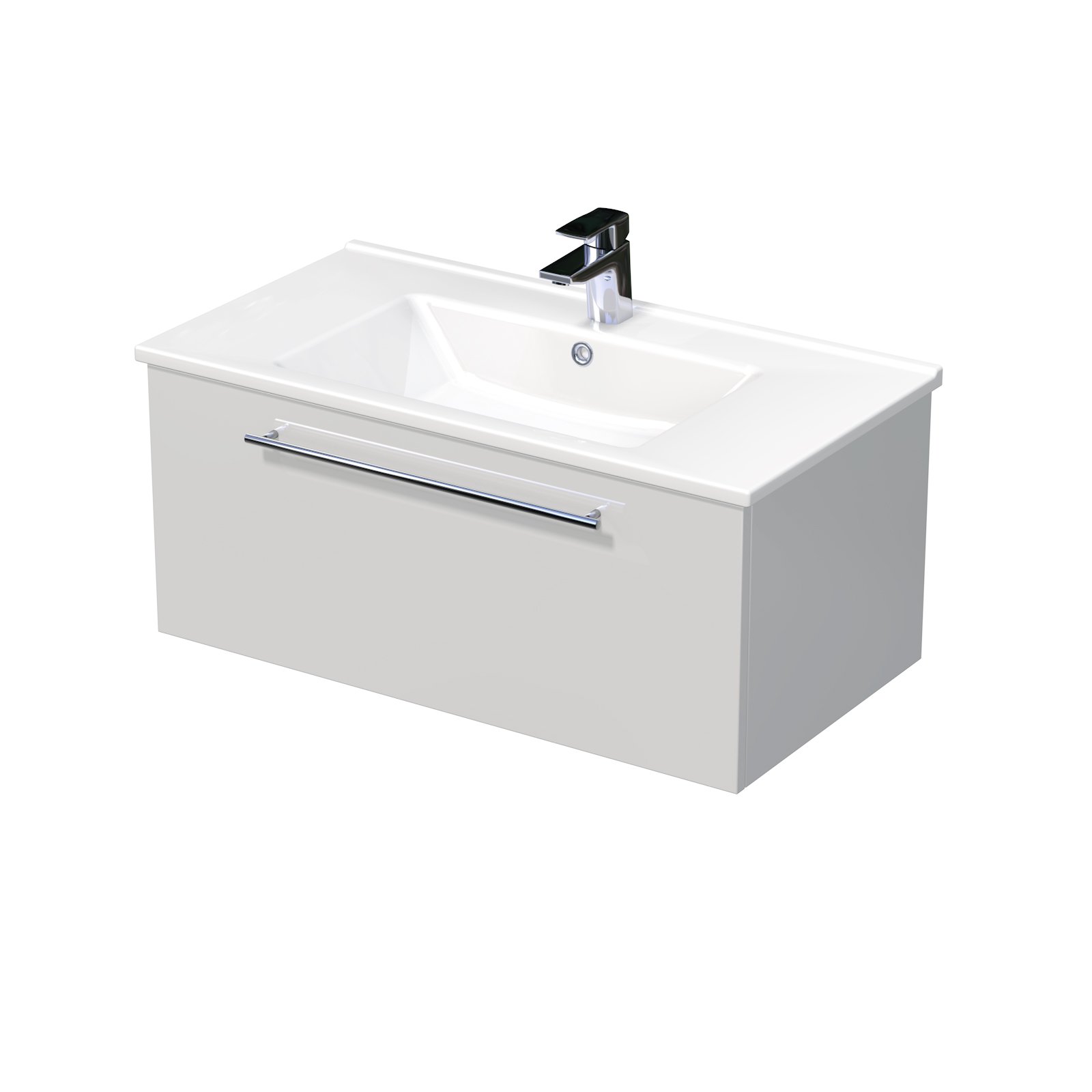 Box - skříňka pod umyvadlo Arte 85 cm, 1 zásuvka, závěsná