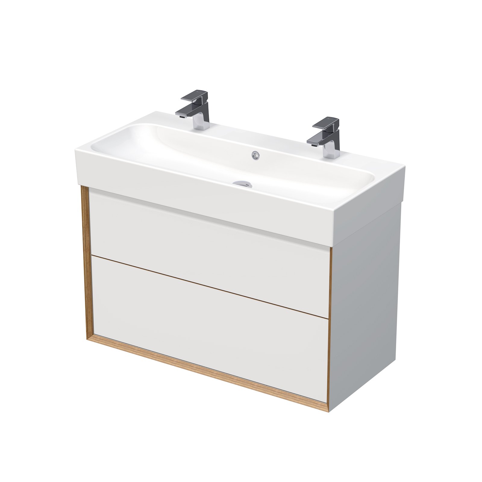 OXO multi - spodní skříňka pod umyvadlo 100 cm, 2 zásuvky, závěsná