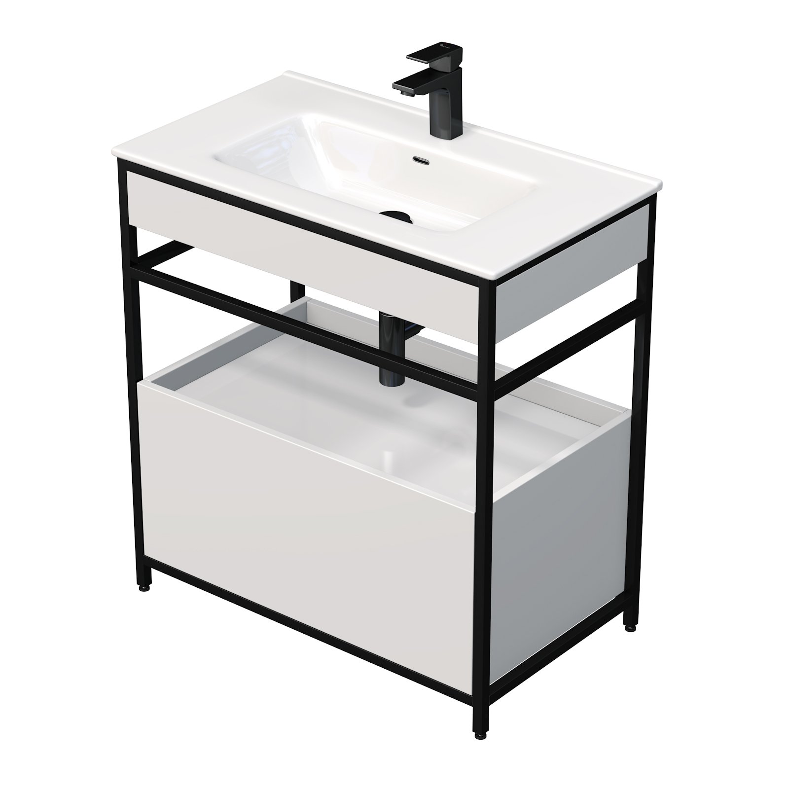 Krios - spodní skříňka pod umyvadlo 80 cm, 1 zásuvka